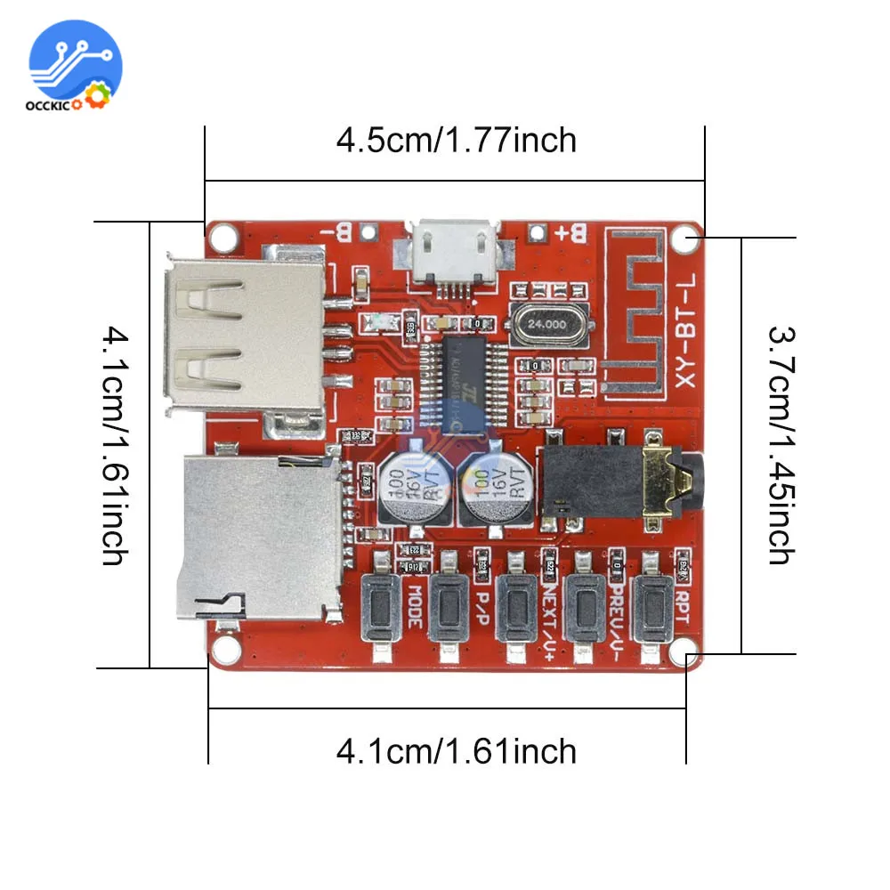 Bluetooth MP3 декодер плата ЦАП конвертер Модуль без потерь декодирование модуль Micro USB TF карта интерфейс аудио декодер 3,7-5 В