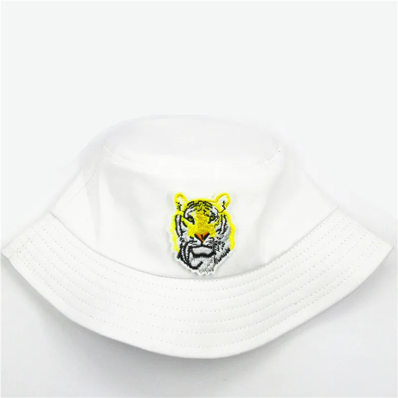 Хлопковая Панама с вышивкой в виде тигра рыбацкая шляпа уличная туристическая от
