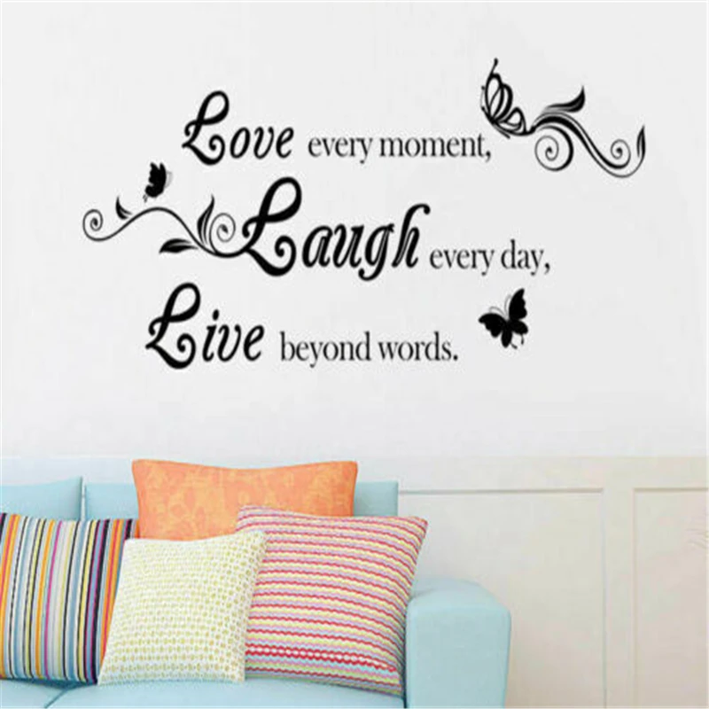 

Stickers Home Letters Room Wall Living Wall Sofa Wallpaper Butterfly Decor Family Wallpaper Wall Stickers