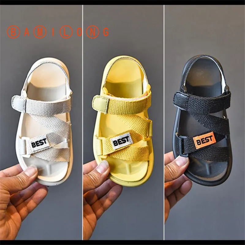 2020 Summer Boys Open Toe Toddler Baby Shoes Children Beach Genuine Leather Breathable Kids Casual Sandals Y55 | Мать и ребенок