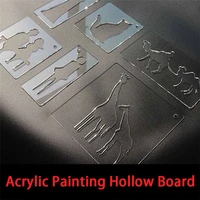 clear acrylic painting template diy hollow template cartoon lovers romantic printing mold pattern for artist students beginner
