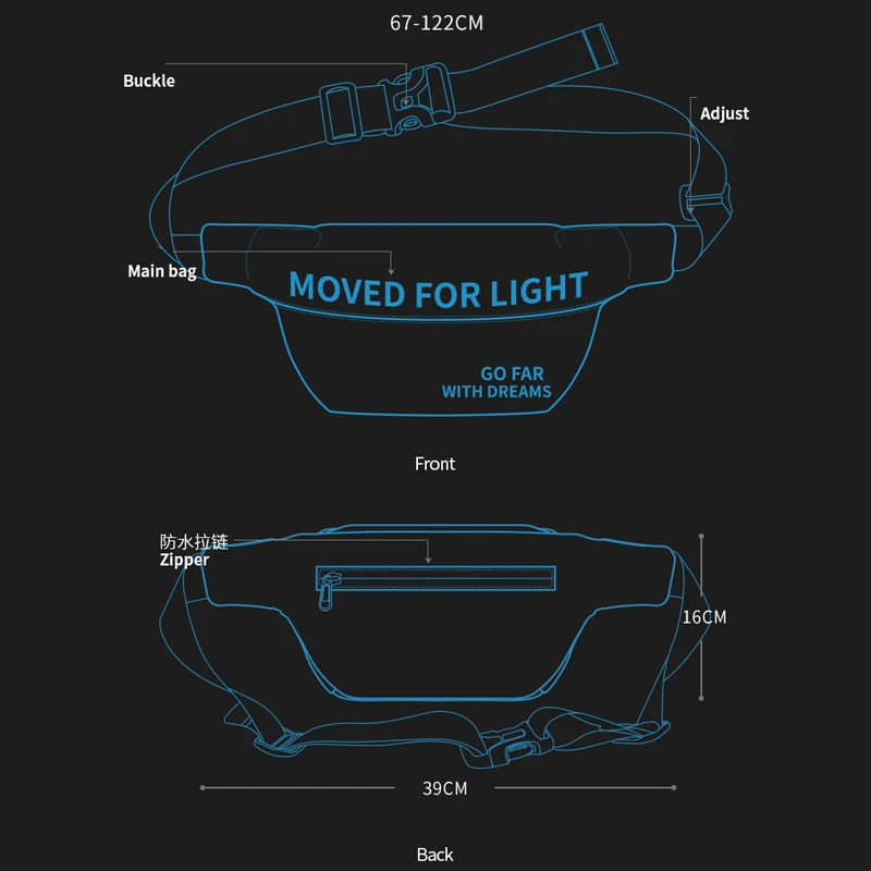 Полиуретановая сумка на пояс для женщин и мужчин унисекс мобильного телефона