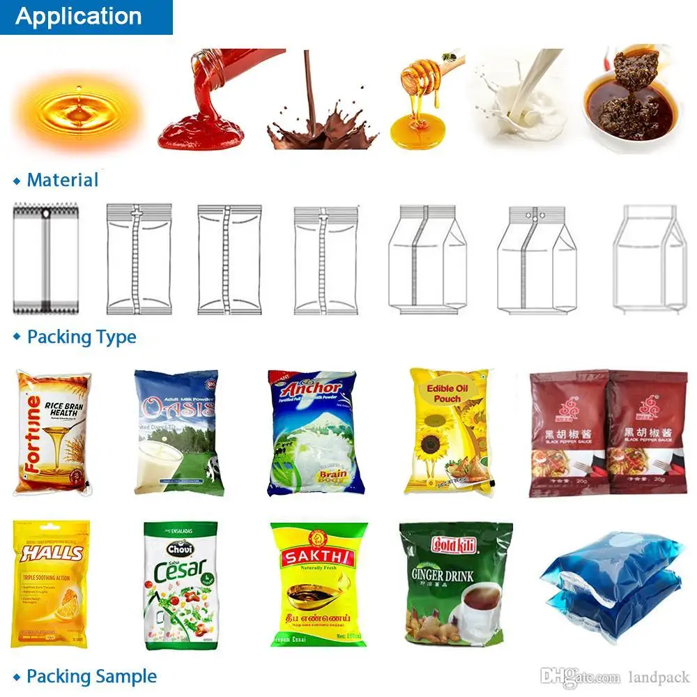 Ketchup Mayonnaise Salad Dressing Automatic Vertical Form Fill Seal Machine Liquid Sauce Sachet Packing Price | Бытовая техника