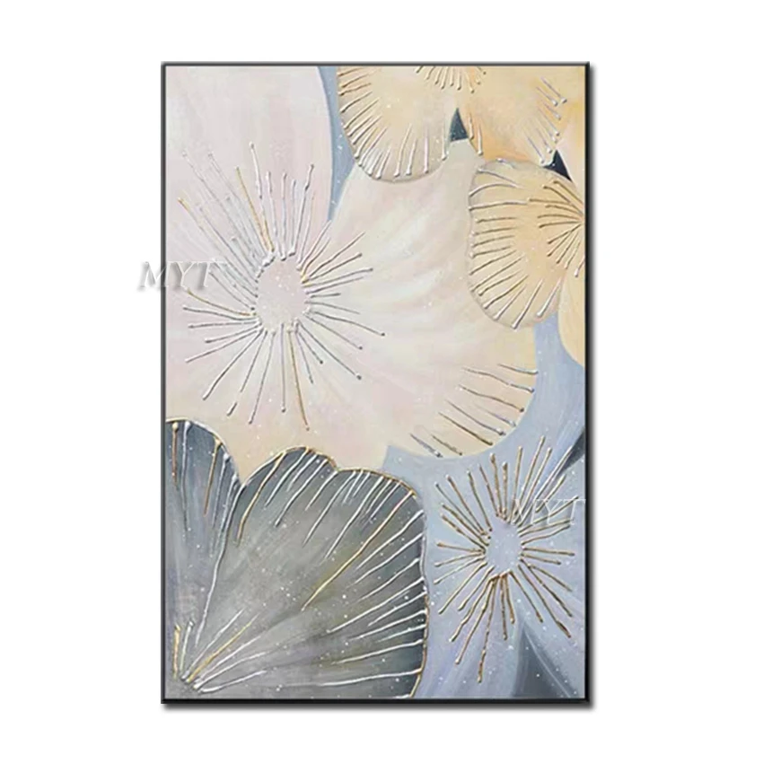 

MYT Blossom Abstract Oil Paintings On Canvas Modern Wedding Natural Decor Wall Pictures Home Decoration Frameless Oil Painting