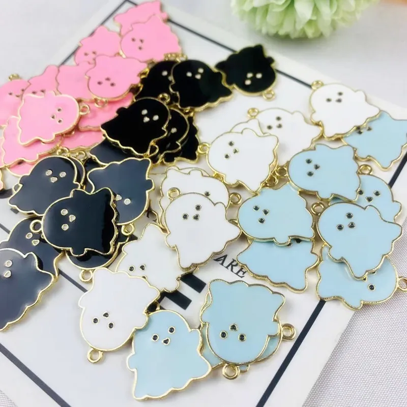 

Nilendor 10 Pieces Halloween Enamel Imps Metal Charm Cute Devil Bracelet Pendant DIY Jewelry Hairpin Accessories