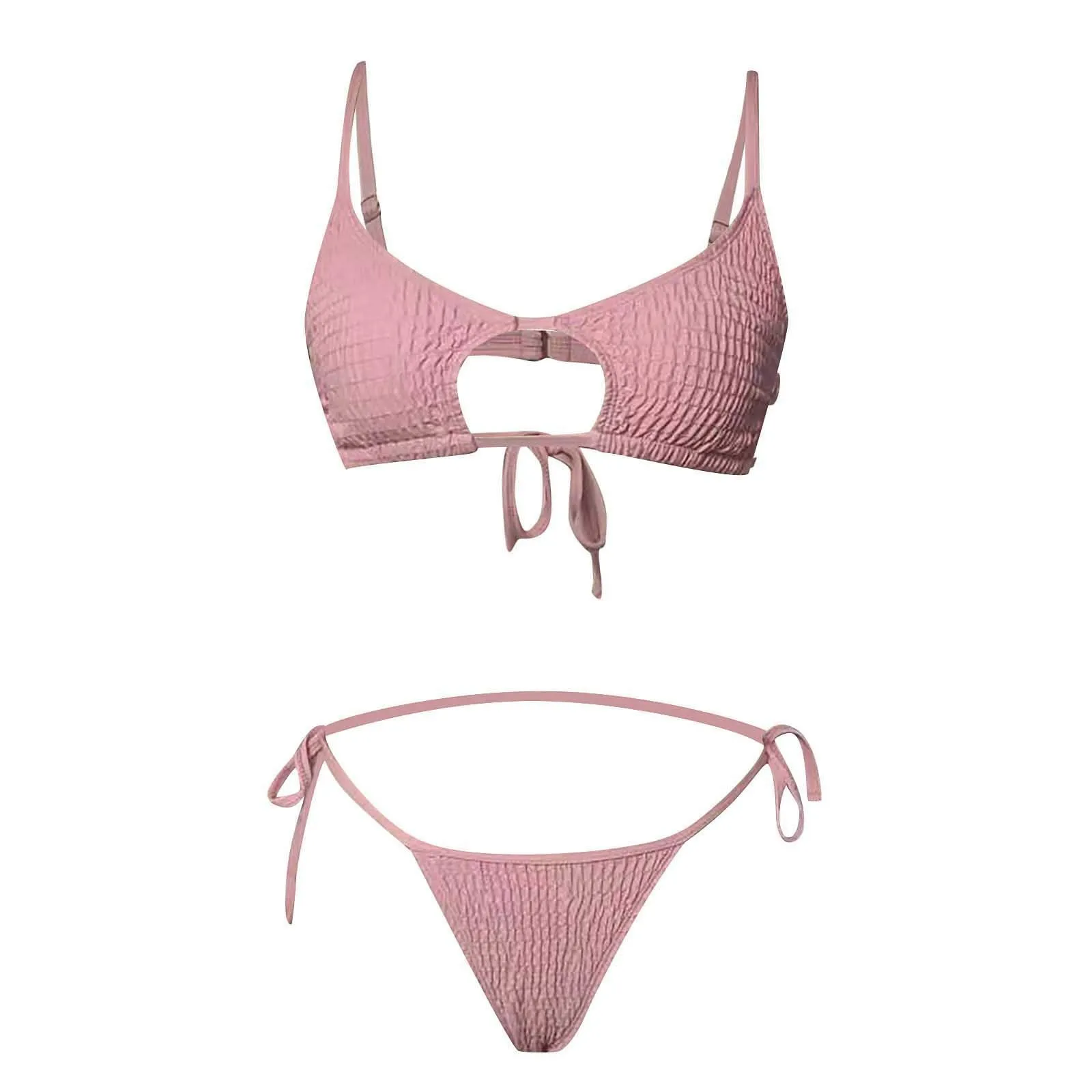 

igh Waist Bikinis 2021 Swimsuits Bandeau Swimwear Women Splicing Biquini Beachwear Bathing Suits New