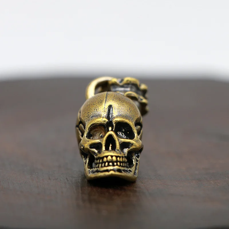 Цепочка с подвеской в виде черепа из чистой меди и латуни для мужчин | Украшения