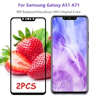 2pcs for samsung galaxy a51 glass tempered protective glass for galaxy a11 full film hd glass for a01 a11 a21 a31 a71 m21 m31