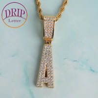 letter pendant jewelry real gold plated necklace hip hop for women jewelry