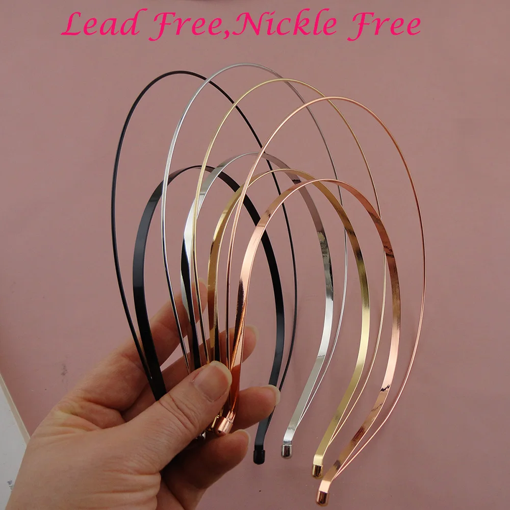 Двухслойная металлическая повязка на голову Goddess Aura черная/Серебристая/Розовая