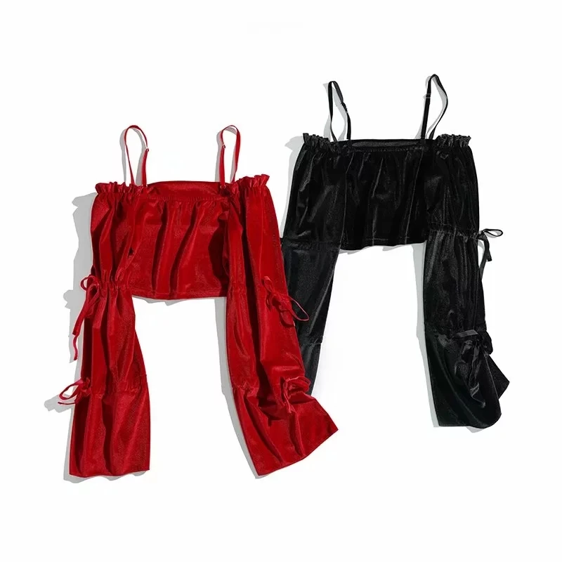 Женские короткие топы 2020 летние сексуальные пляжные с рукавами-фонариками и