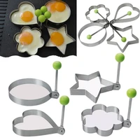 egg frying ring circle shape fried poach pancake mould with handle non stick fried egg mold cooking tools kitchen accessories
