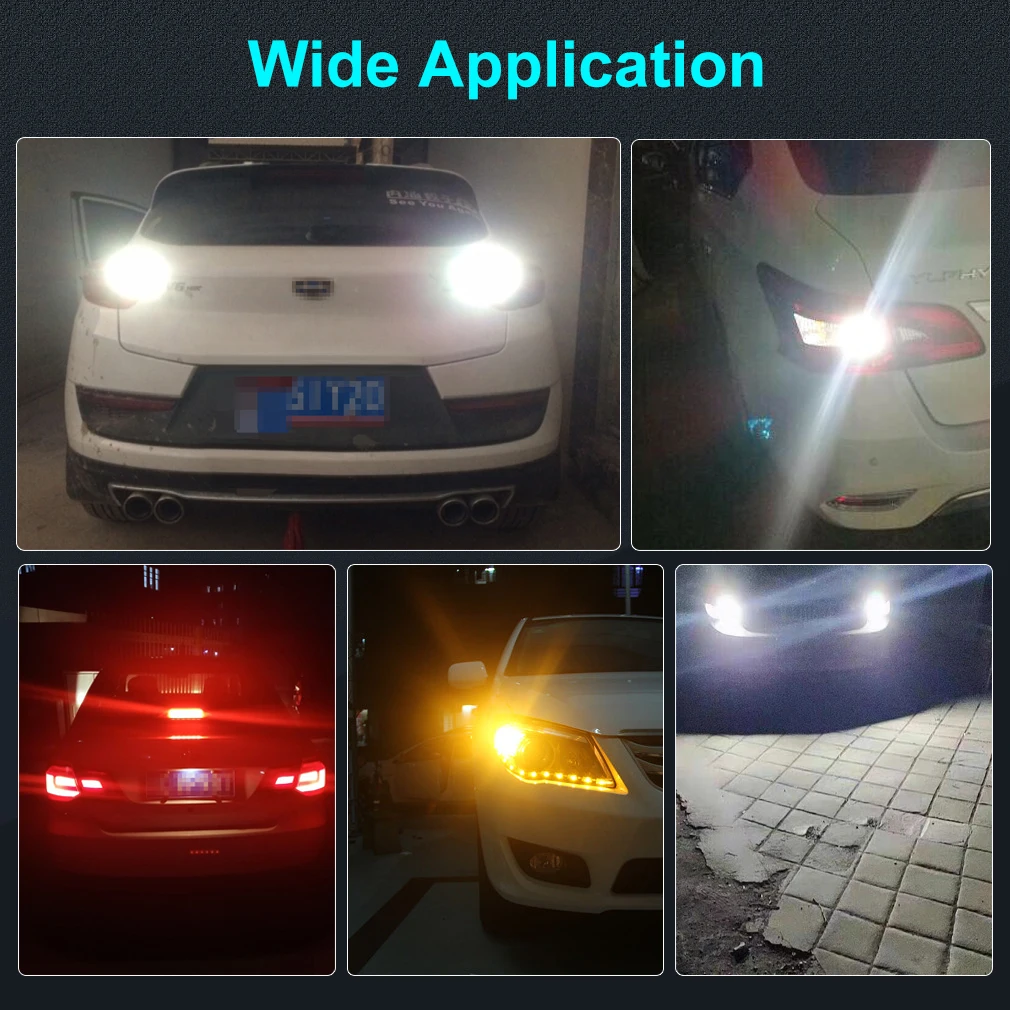 2 шт. P21W P21/5 Вт светодиодный лампы 1156 1157 BA15S BAY15D Автомобильная сигнальная лампа R5W