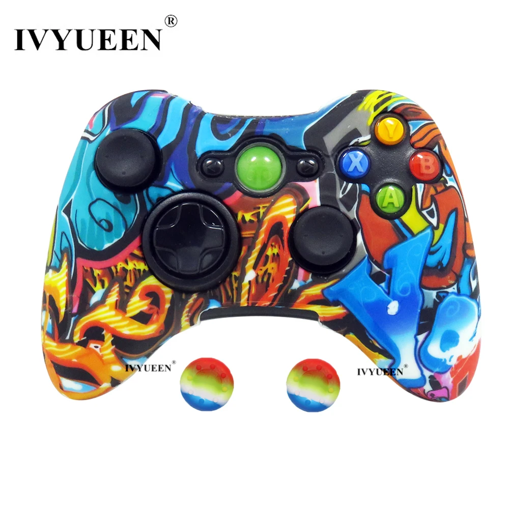 IVYUEEN для microsoft Xbox 360 проводной/беспроводной контроллер силиконовый резиновый защитный чехол с кожаными ручками аксессуары для игр