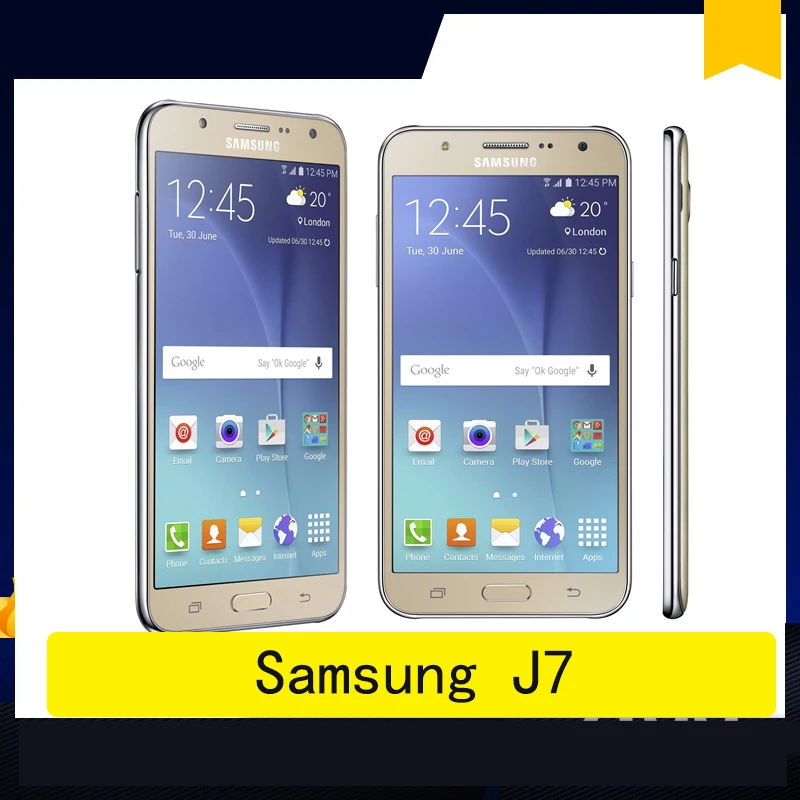 Смартфон Samsung Galaxy J7 телефон двойная SIM карта 1 5 ГБ ОЗУ 16 Гб ПЗУ экран дюйма