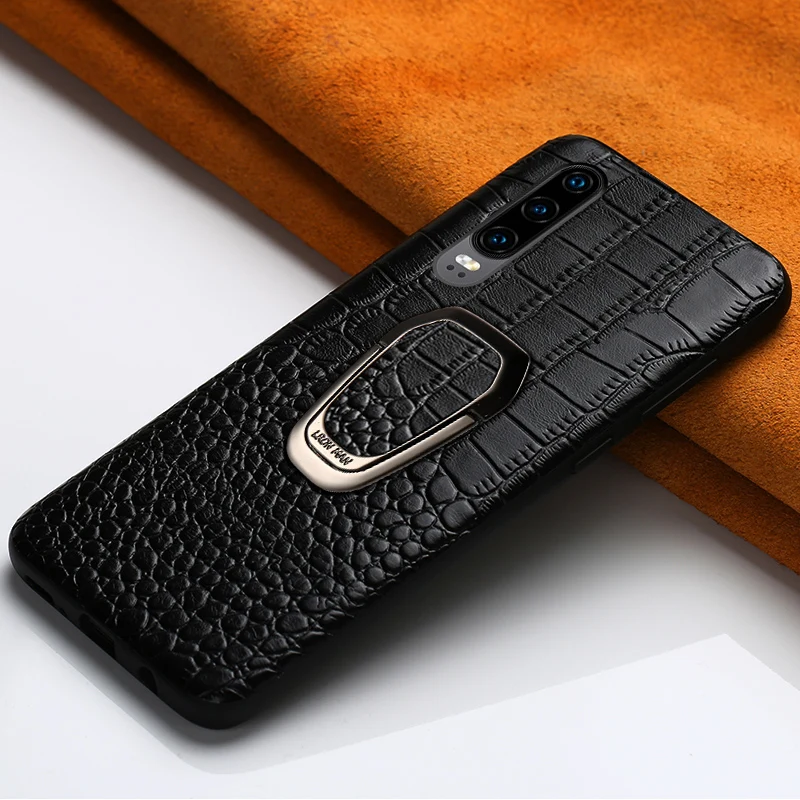 

Genuine Leather Phone case for huawei P30 P20 Pro LIte mate 30 mate 20 Pro Lite bracket Magnetic cover for Honor 8X V20 20 20Pro