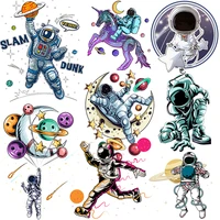 space iron on transfers for clothing astronauts thermal transfer for clothes diy iron on patches planets heat transfer stickers
