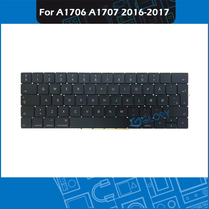 Сменная Клавиатура для ноутбука A1706 A1707 датская раскладка DK Macbook Pro Retina 13 15 дюймов