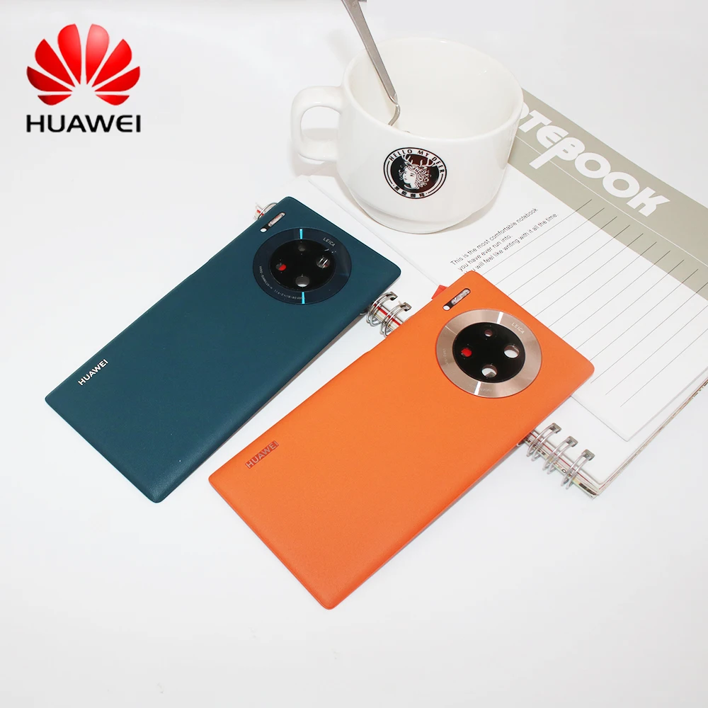 

Leather Case For Huawei Mate 30 Pro Case Luxury Shockproof Back Cover Replacement Housing For Mate 30pro 5G Original Cover +Logo