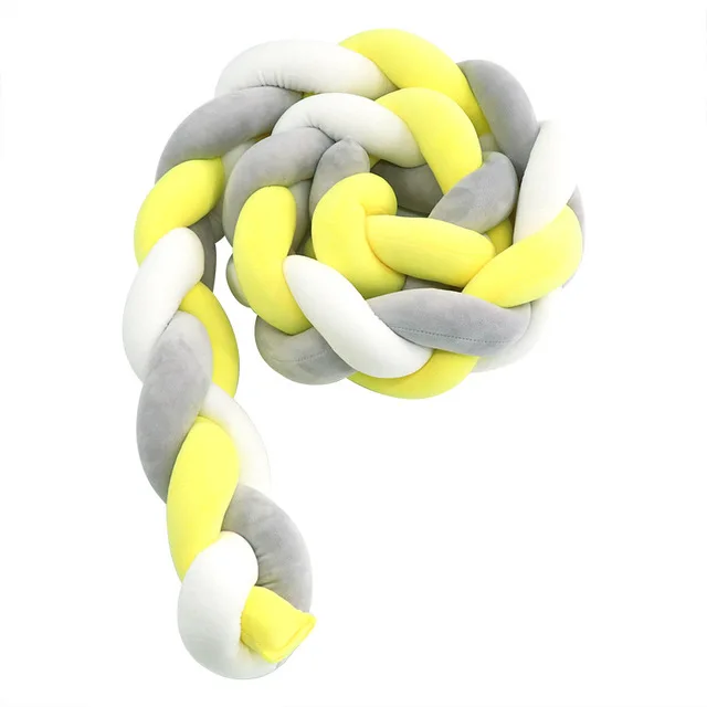 

1M/2M/3M/4M Length Nordic Knot Newborn Bumper Knot Long Knotted Braid Pillow Baby Bed Fence Woven Plush Crib Cushion Bed Fence