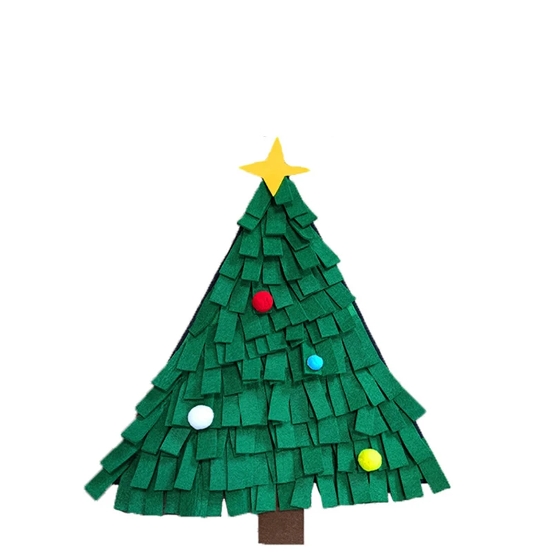 

Christmas Tree Dog Snuffle Mat Puzzle Toys Slow Dispensing Feeder Anti Choking Pet Training Games Blanket Detachable Non-Slip
