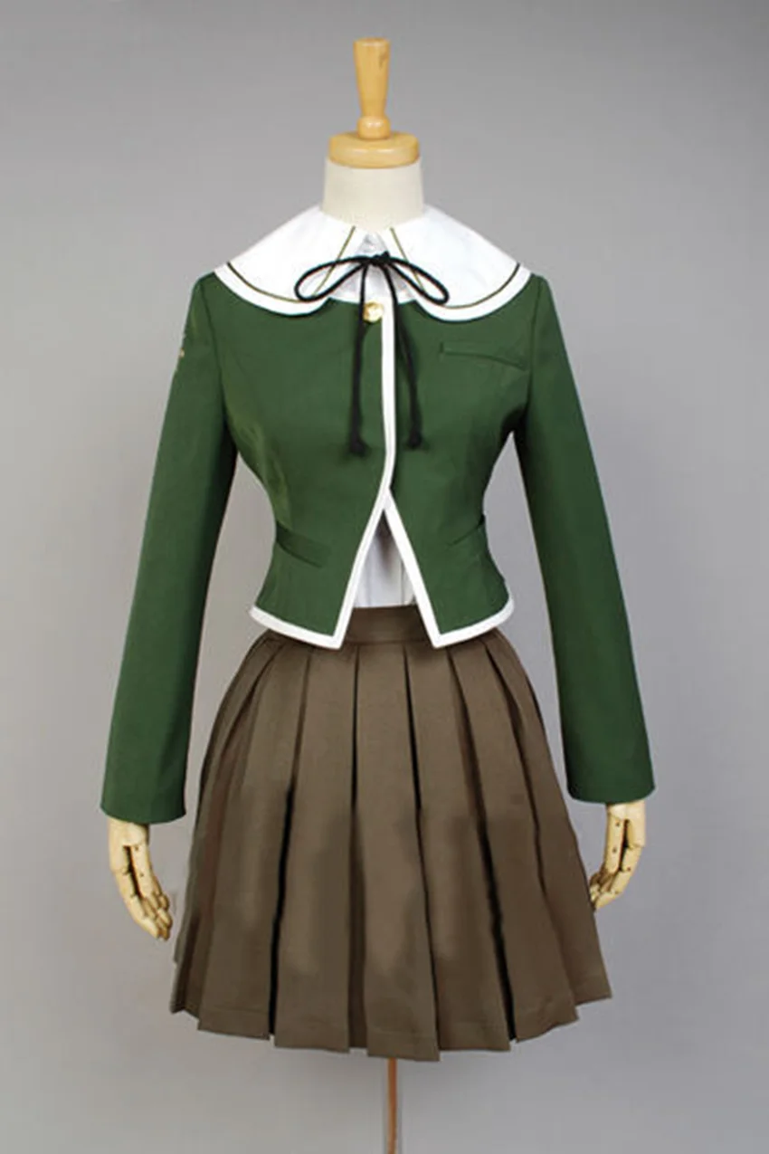 Костюм для косплея Fujisaki Chihiro Cos девочек Аниме из аниме данганронпа 4 в 1 пальто