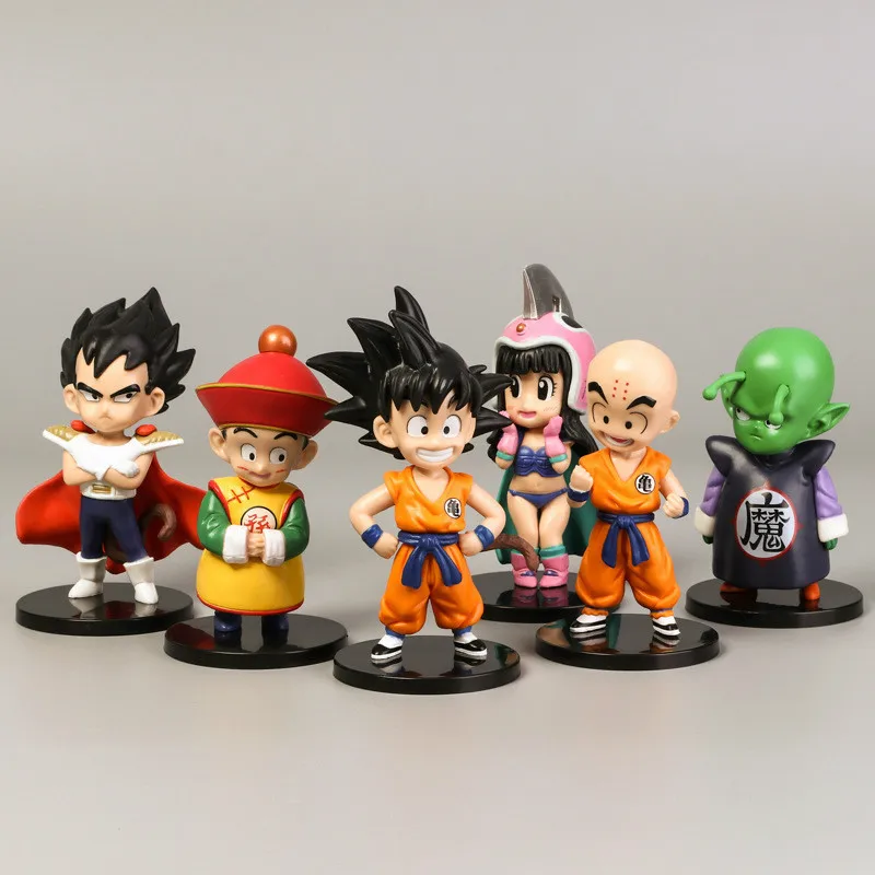 6 шт./компл. анимационных фигурок Dragon Ball игрушки ручной работы куклы Сунь Укун Beikita