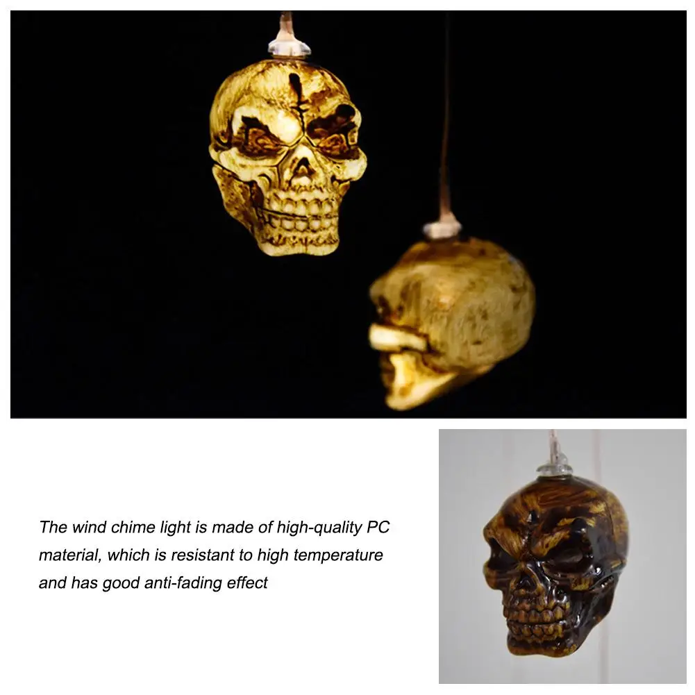 Светодиодный светильник на солнечной батарее с черепом и колокольчиками | Лампы