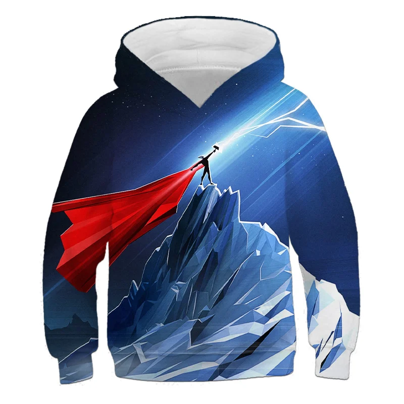 

The latest super anime boy baby hoodie cartoon sweater 3D spring and autumn thin coat children's role playing sweatshirt 4-14t