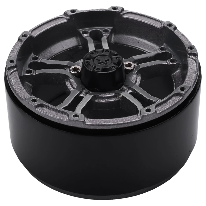 

171G/Pcs Heavy Metal Alloy 1.9 Beadlock 5-Spokes Wheel Rim Hub with 4Pcs Metal Wheel Hub Cap Wheel Rim Center Cover