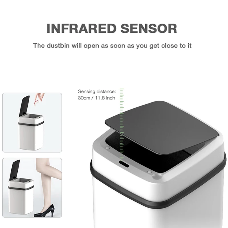 Автоматический интеллектуальный датчик умный мусорный бак с крышкой детектор