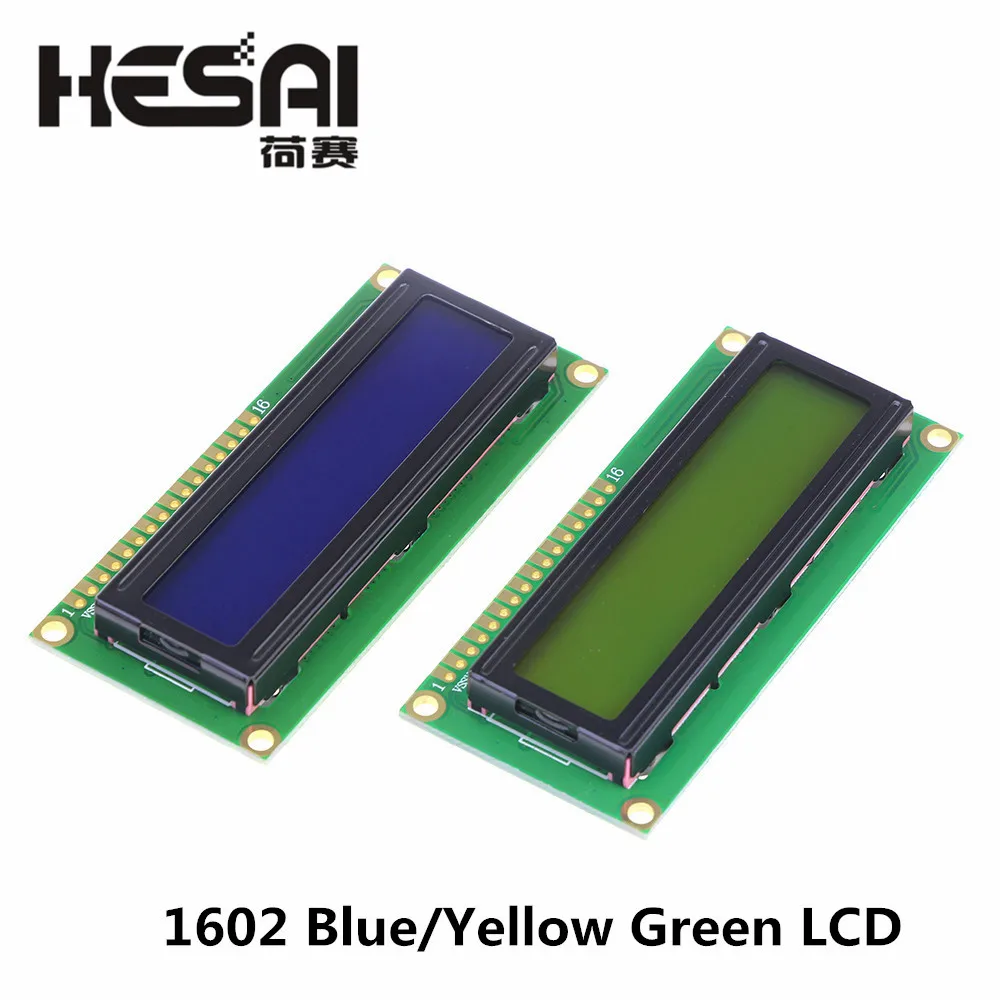 Смарт Электроника ЖК монитор 1602 5 В синий/желто зеленый экран и белый код для arduino