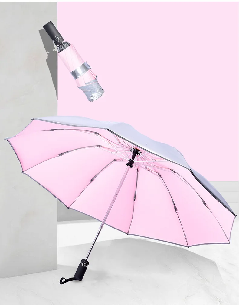 

Автоматический светоотражающий зонт черный