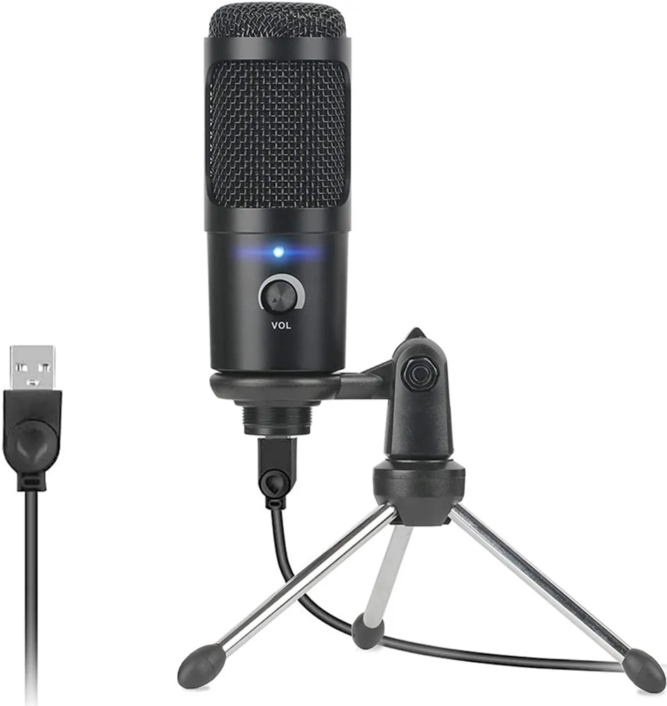 

Professional Studio Microphone Usb Wired Condenser Karaoke Mic Computer Microphones Shock Mount+Foam Cap+Cable for Pc Notebook