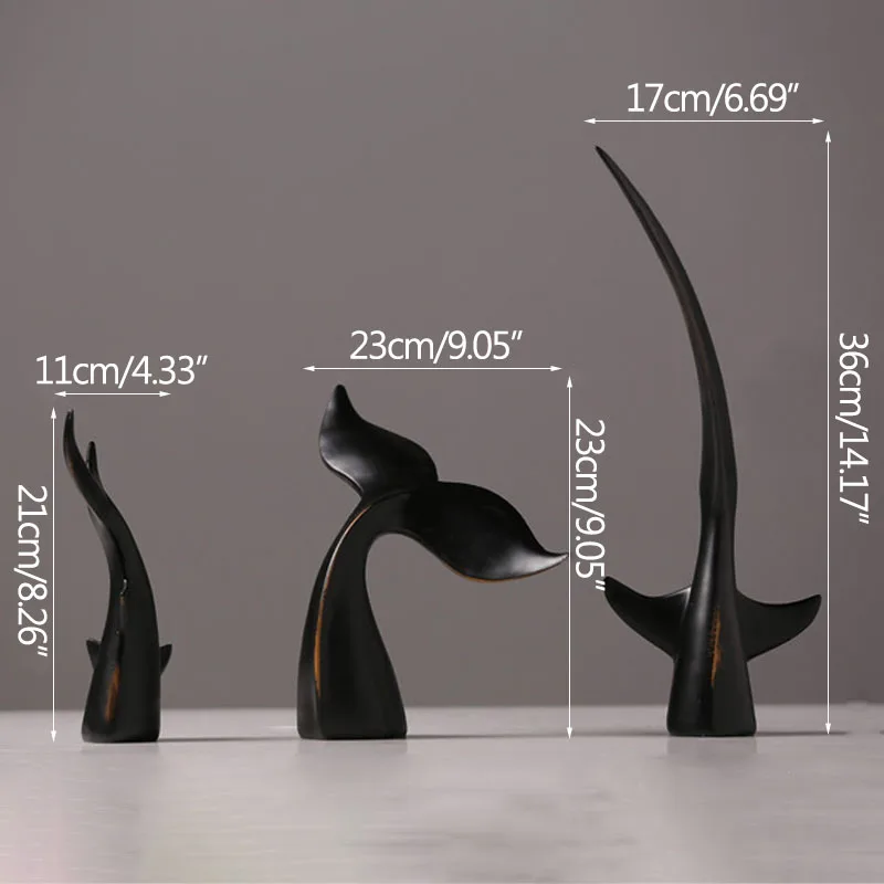 

Creative Desktop Display Animal Sculpture Fishtail Abstract Figurines Photograph Props Office Showcase Decoration Artware Gifts