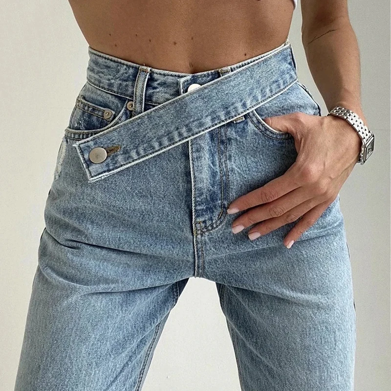 

Women Pants Casual Fashion Straight Denim High Waist Jeans Women Pants Fall Winter 2020 Harajuku Boyfriend Jeans Loose Bottom