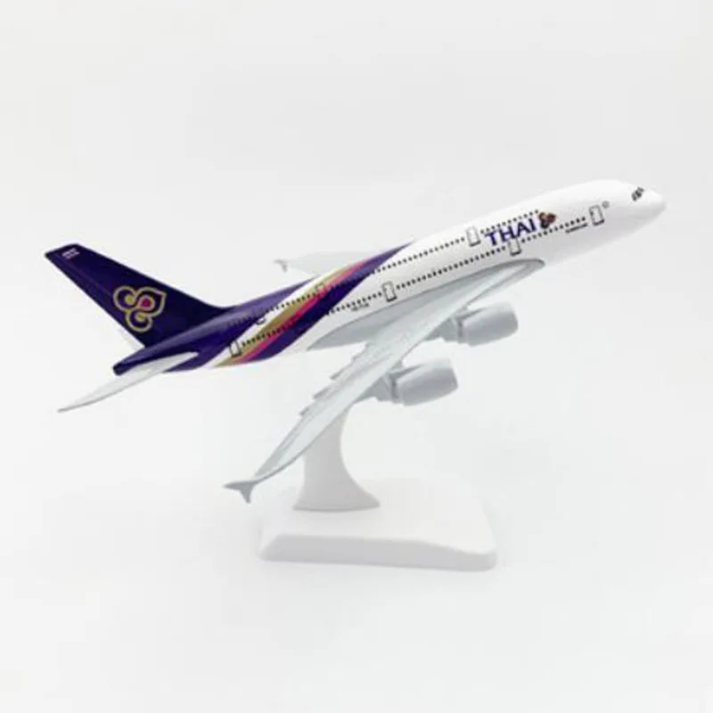 about 20CM 380 A380 THAI QATAR Korea Airlines Airplanes Plane Aircraft Alloy Model Toy With Base Toys F Collections | Игрушки и хобби