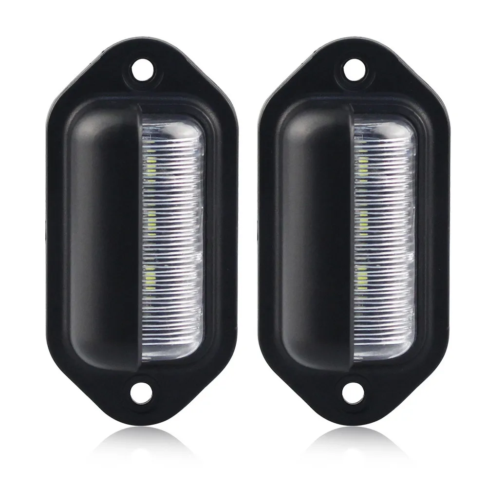 

2Pcs 12V 24V LED Number License Plate Light for Car Boats Motorcycle Automotive Aircraft RV Truck Trailer Exterior Lamps
