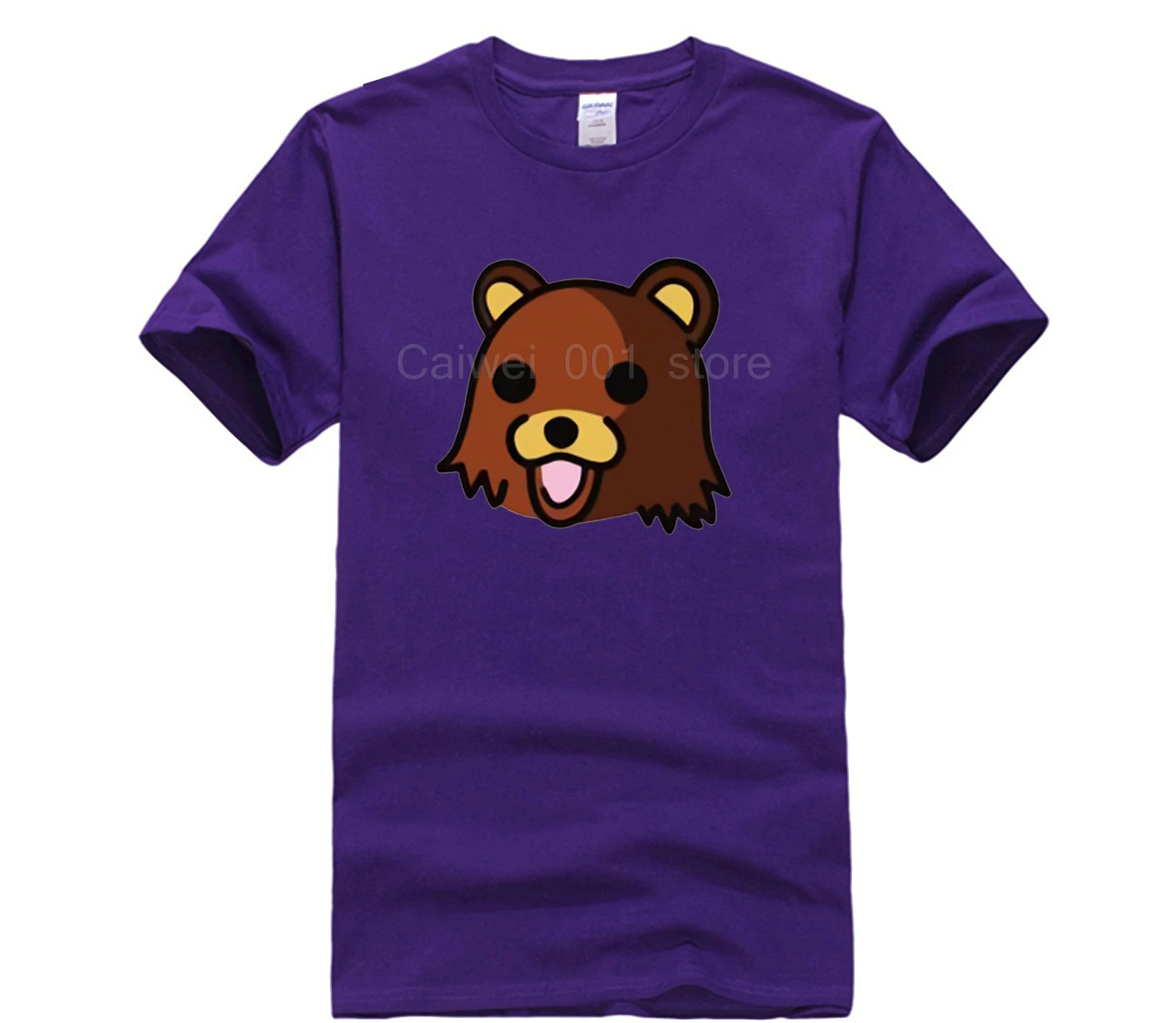 

men's casual fashion T shirt round neck cool bear meme Summer Fit Slim Men T Shirts 100% Cotton Men's Sportswear T shirts