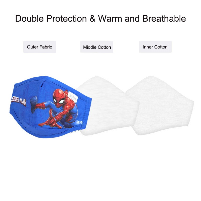 2 шт. детская маска на лицо с фильтром Человек-паук