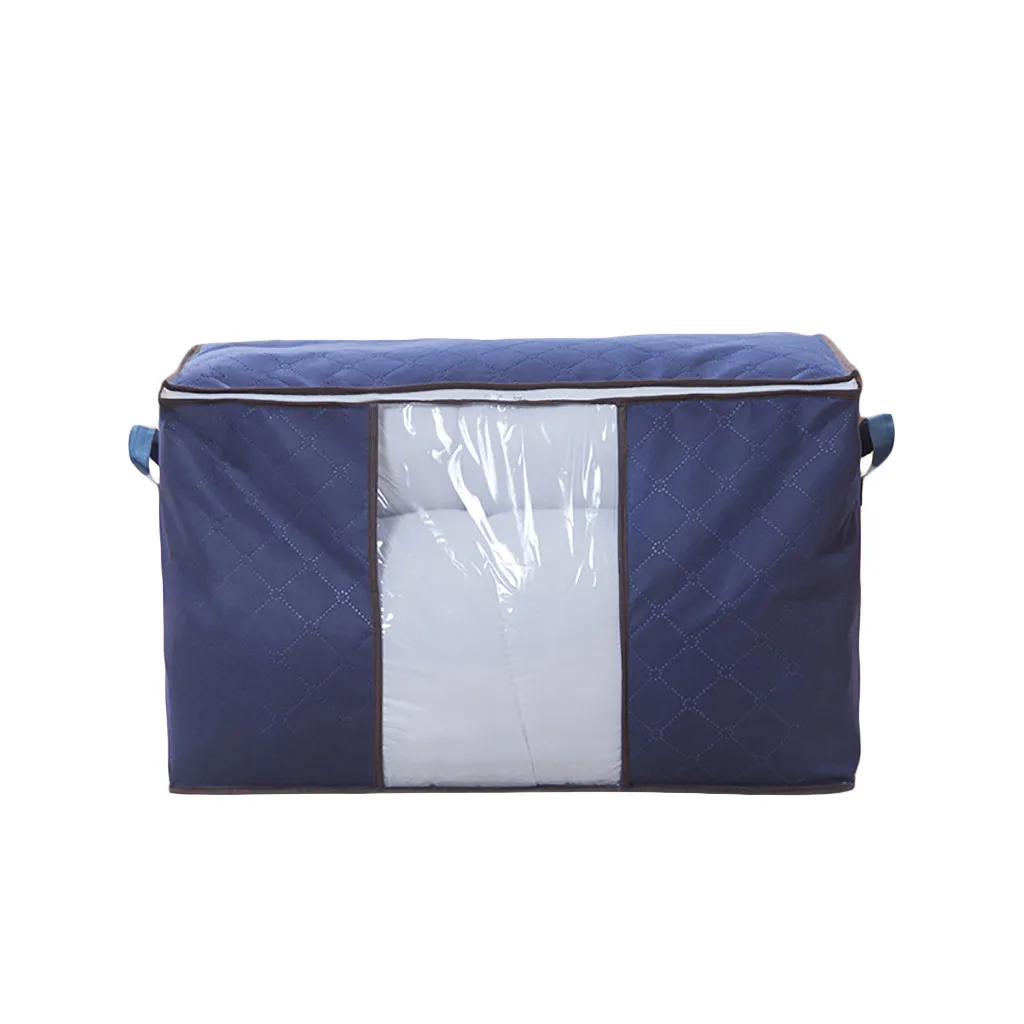 Большая Нетканая Портативная сумка для хранения одежды органайзер складная