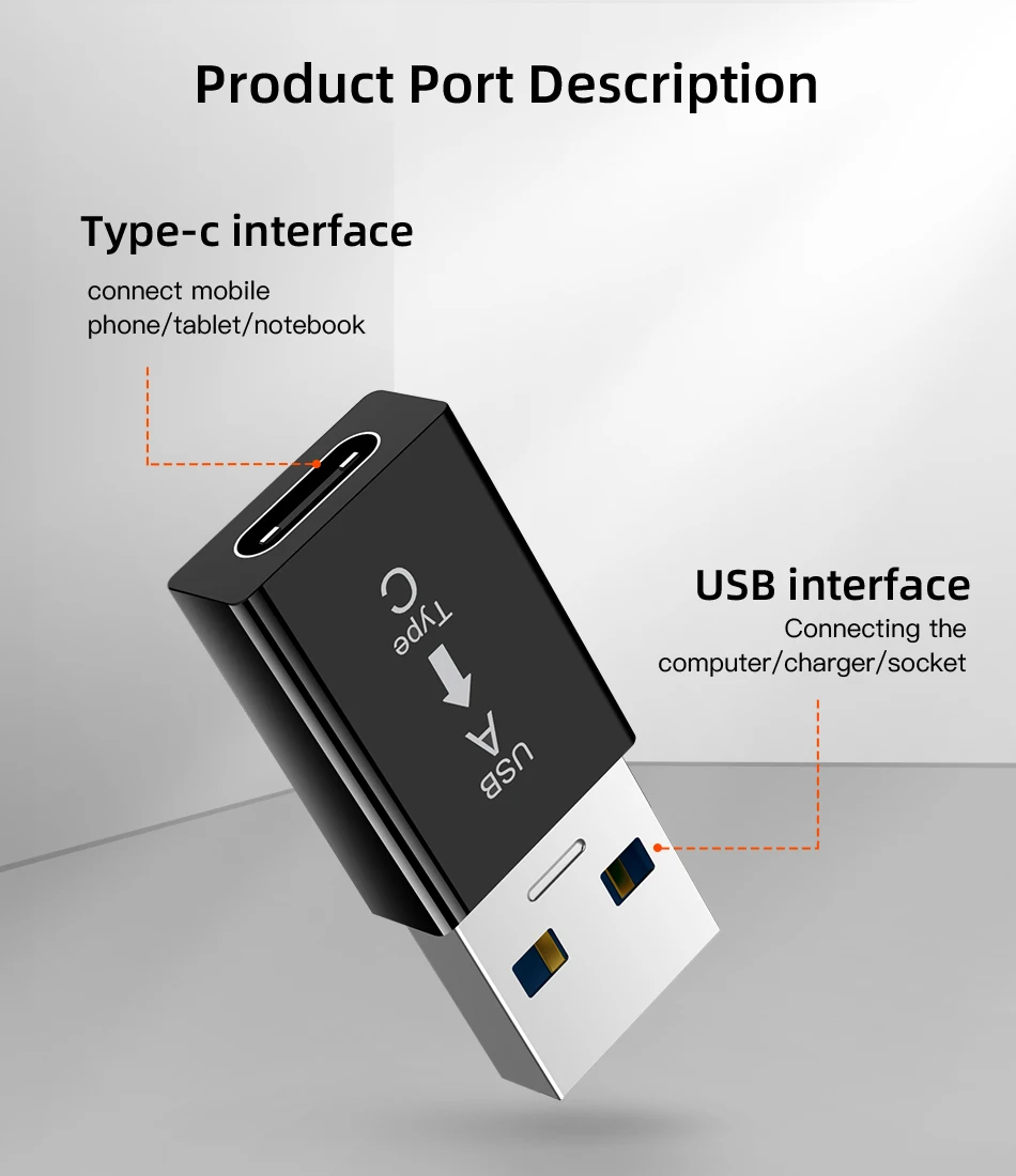 USB папа к type-c гнездовой разъем для зарядки Тест 3,1 USB C Женский жесткий диск USB 3.0a Мужской конвертер для huawei Xiaomi samsung