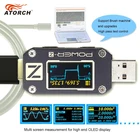Тестер ATORCH POWER-Z USB Type-c PD QC 3,0 2,0 зарядное устройство Напряжение Ток пульсация двойной Type-C KM001 вольтметр детектор внешнего аккумулятора