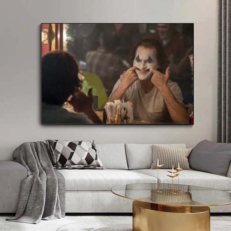 

Classic Clown Joker Movie Posters Prints Modern Wall Art Figure Pictures Canvas Paintings for Living Room Home Decor Cuadros
