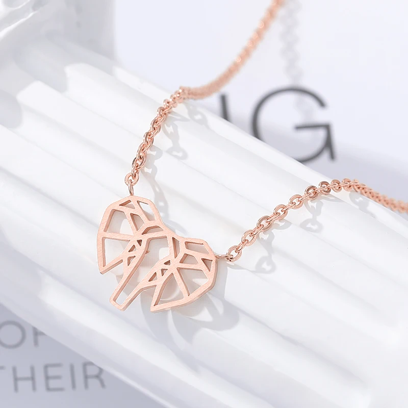 

Stainless Steel Necklace For Women Man Cute Little Elephant Gold And Silver Color Pendant Necklaces Engagement Jewelry Wholesale