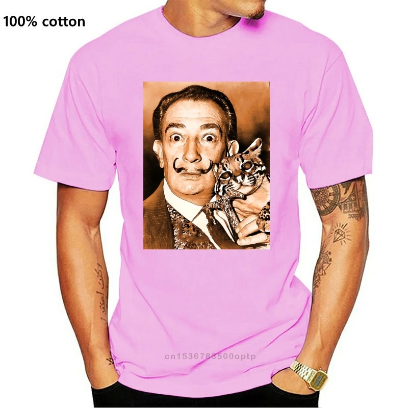 

New Retro Picture of Salvador Dali Men #39s O-Neck Short Sleeve Cotton Tee Shirt