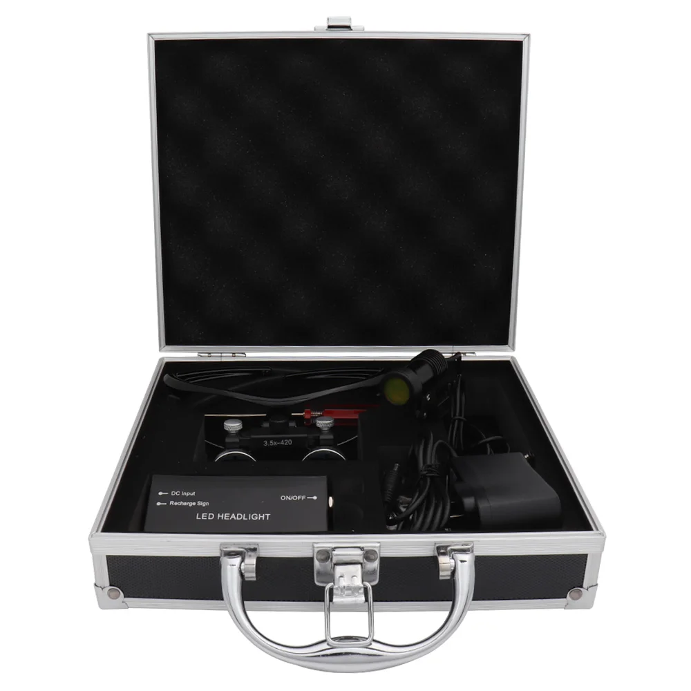 

Лупа Стоматологическая 3,5x420 мм, 5 Вт, черная, с фильтром