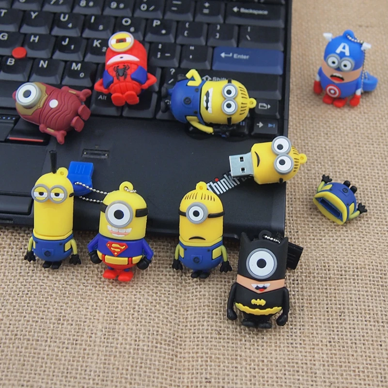 Милый мультяшный Usb флэш-накопитель 16 ГБ 32 64 8 карта памяти Миньоны 4 USB 2 0 Флэшка |