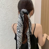 lunadolphin women sexy scarf 70x70cm black zebra striped coffee paisley chiffon silky headbands bandana bag neckerchief hijab