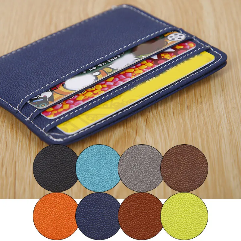 

Portable Small Wallet Card Holder Unisex Fashion Women Lychee Pattern Bank Card Package Coin Bag Multi-layer Stylish Wallets